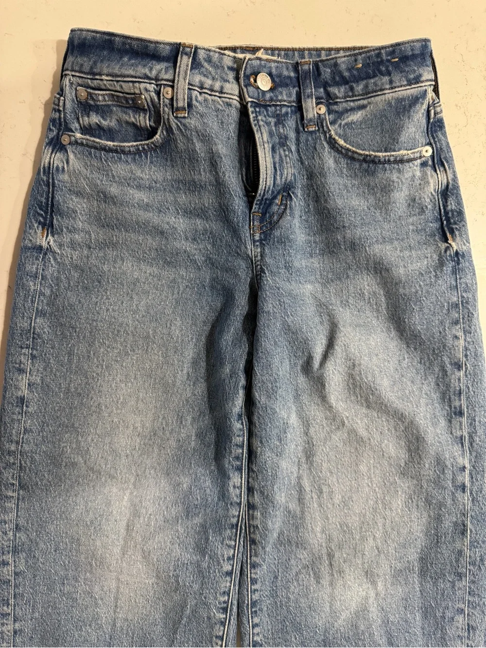 Madewell Curvy Perfect Vintage Wide Leg Crop Jeans 26P High Rise Denim
